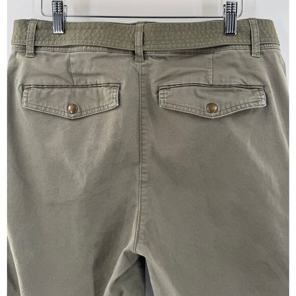 J Crew Womens Belted Military Pants Utility Cargo Carpenter Chino 12 Large - Picture 4 of 9